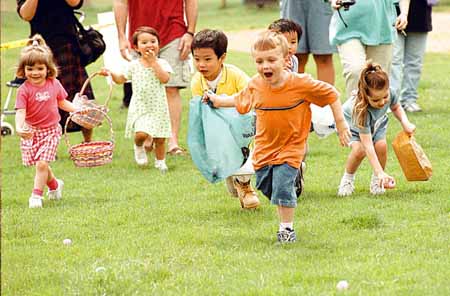 The Easter Egg Hunt has everything to do with Easter