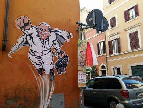 Even Italian graffiti must respect Pope Francis