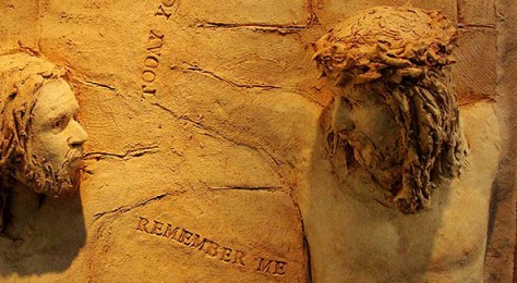 The 11th Station of the Cross, represents the 11th hour