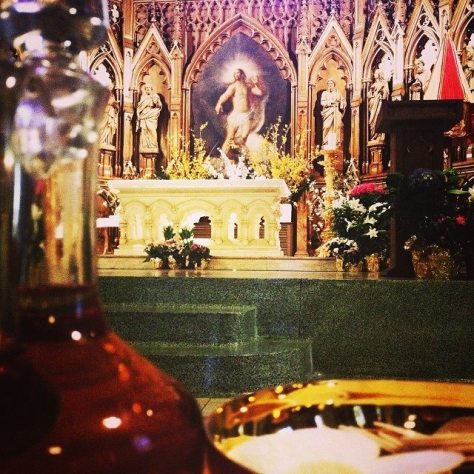 Main altar at Old Saint Patricks in Soho